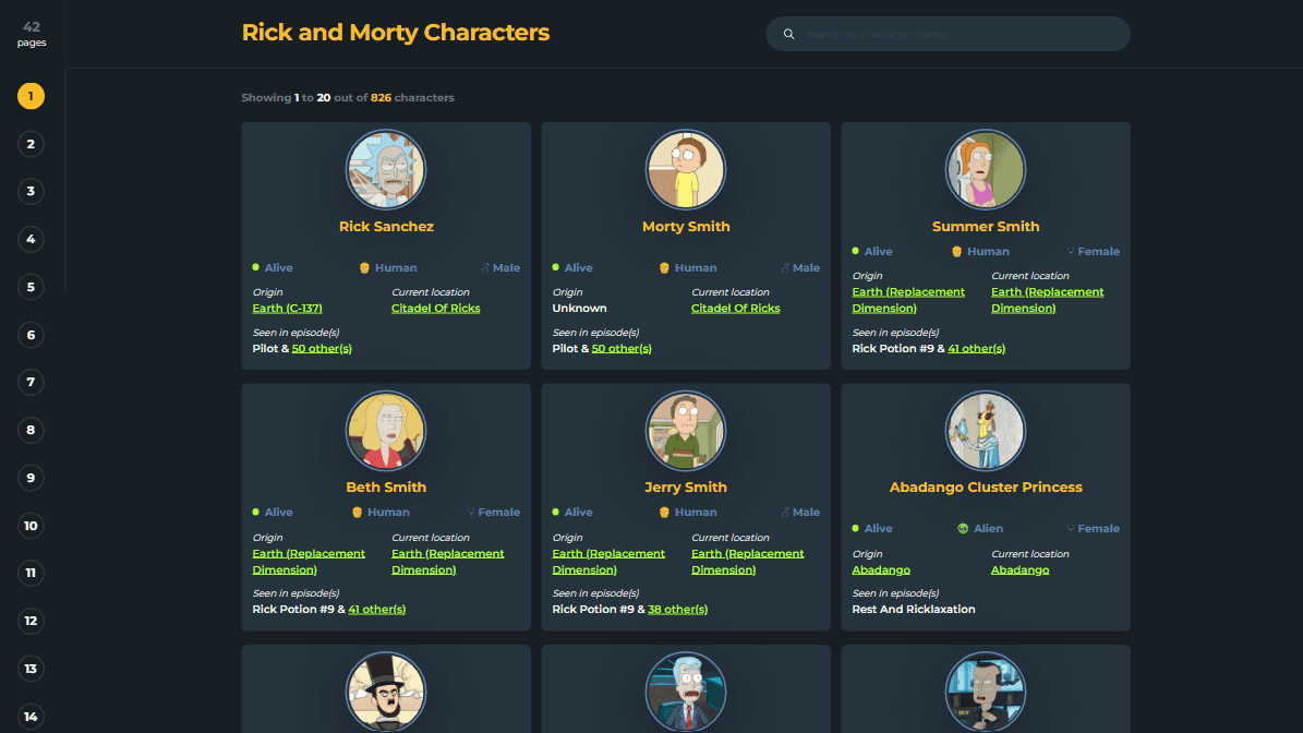 thumb-Rick and Morty App